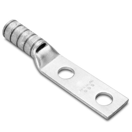 Burndy Copper Compression Lug, 2 Hole w/ Inspection Window, 2 Flex, 1/2" Stud YAV2CL2NTCFX
